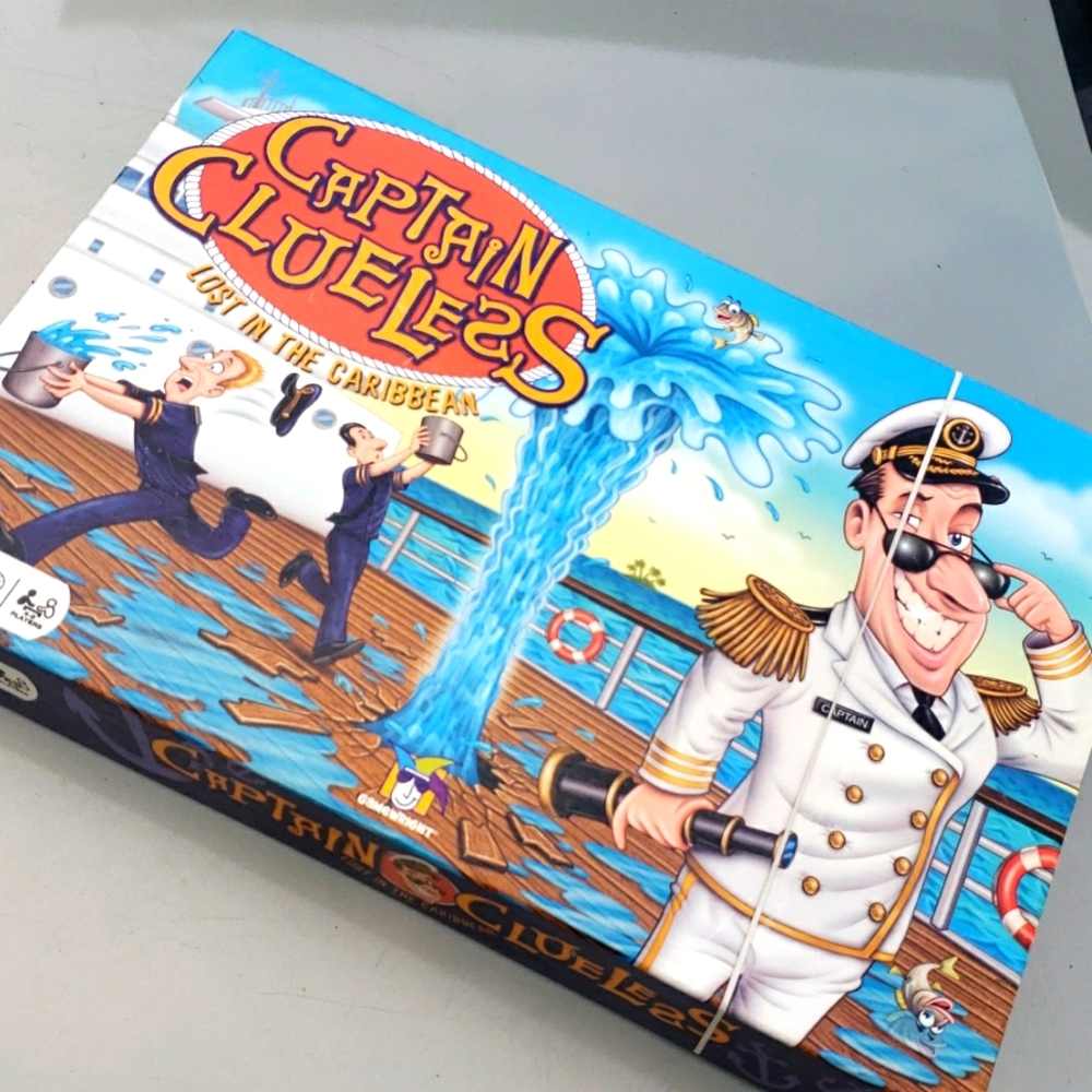 CAPTAIN Clueless 2008 Gamewright board game lost in  Carribbean Like New Funny